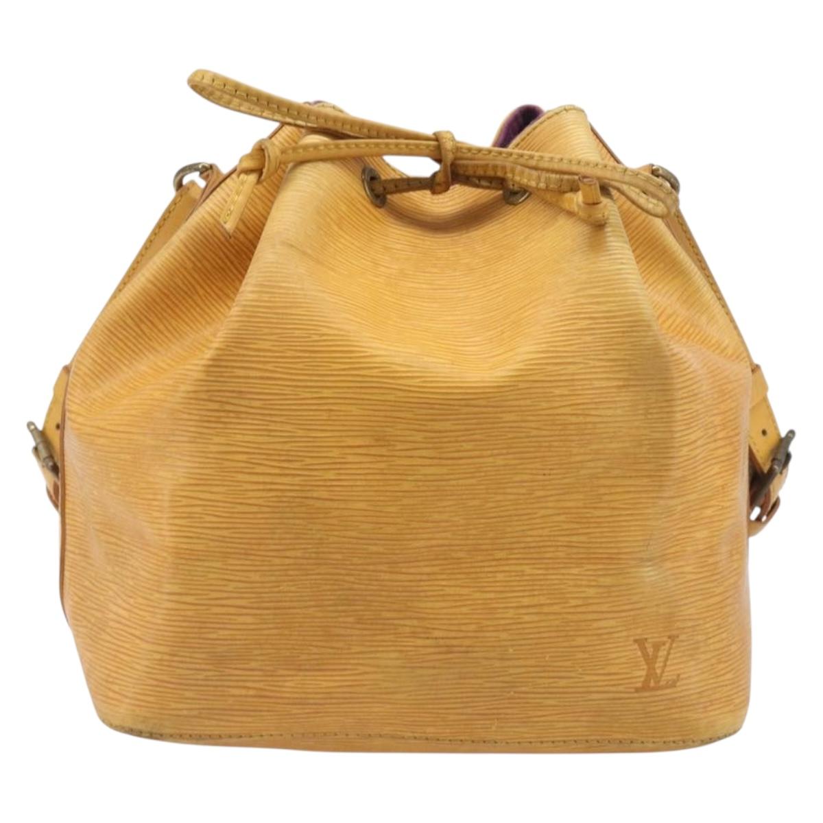 LOUIS VUITTON Epi Petit Noe Shoulder Bag Tassili Yellow M44109 LV Auth 198986