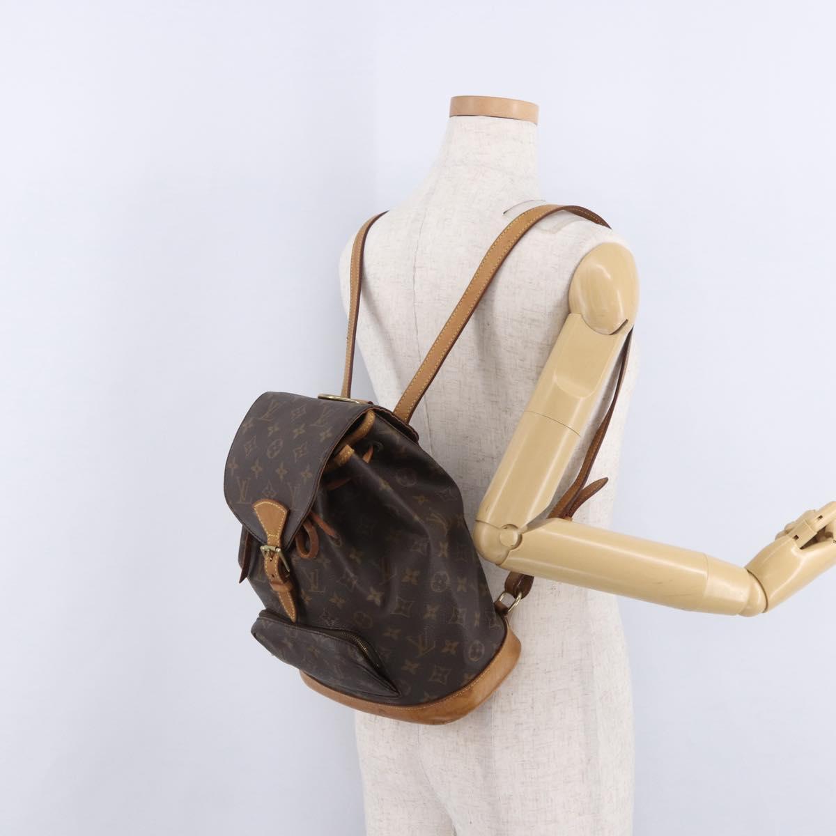 LOUIS VUITTON Monogram Montsouris MM Backpack M51136 LV Auth 198987