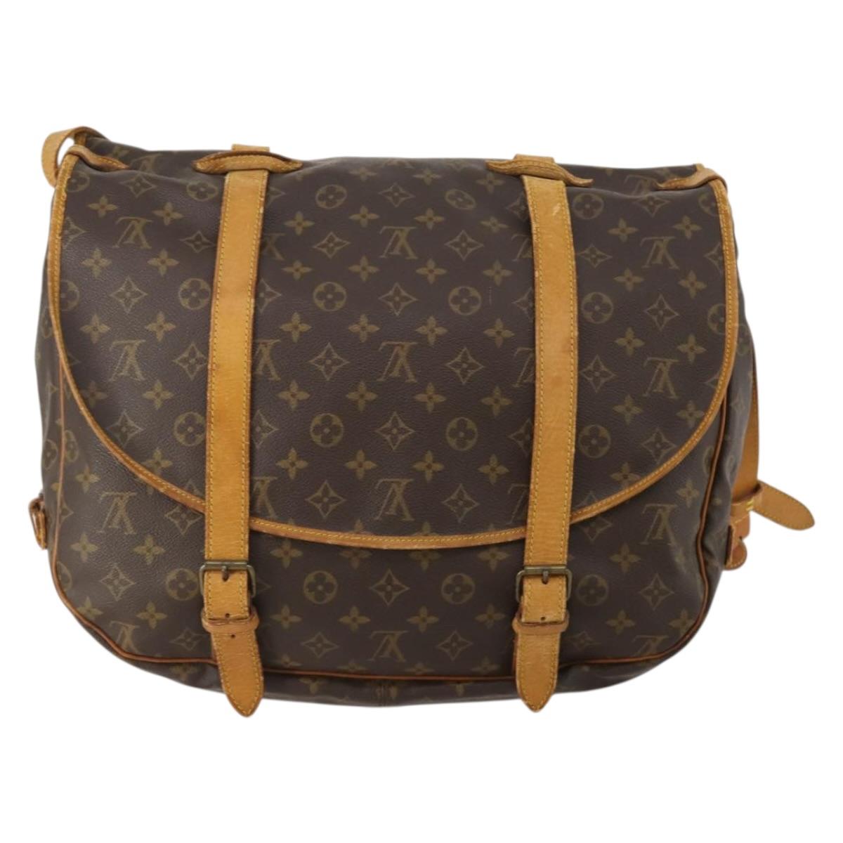 LOUIS VUITTON Monogram Saumur 43 Shoulder Bag M42252 LV Auth 198992