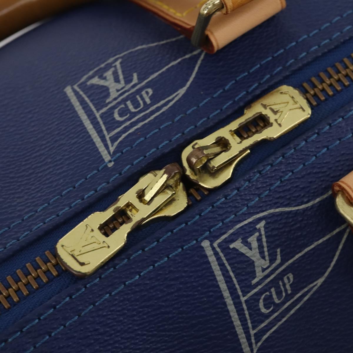 LOUIS VUITTON LV Cup Keepall 45 Boston Bag Blue M80014 LV Auth 198996A