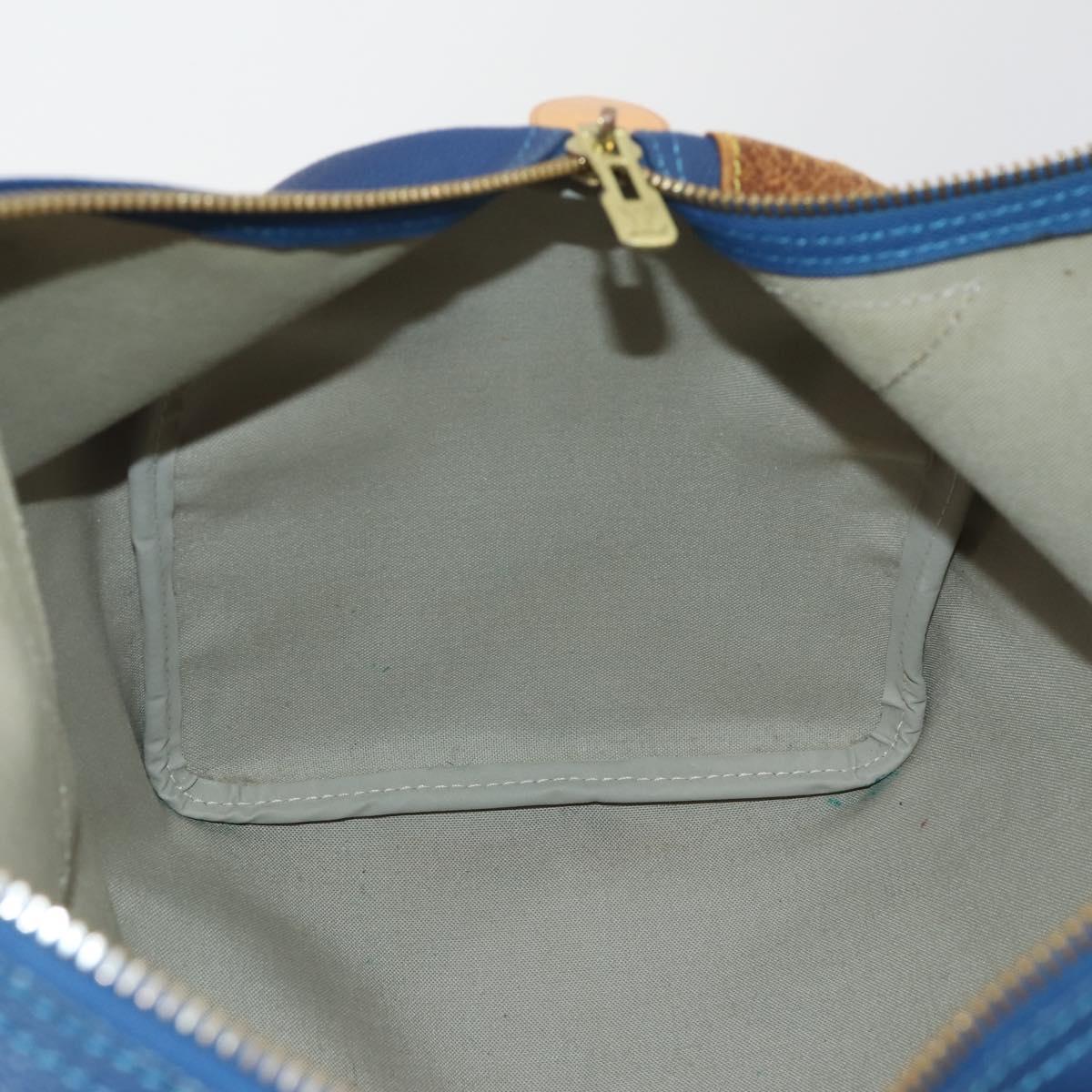 LOUIS VUITTON LV Cup Keepall 45 Boston Bag Blue M80014 LV Auth 198996A