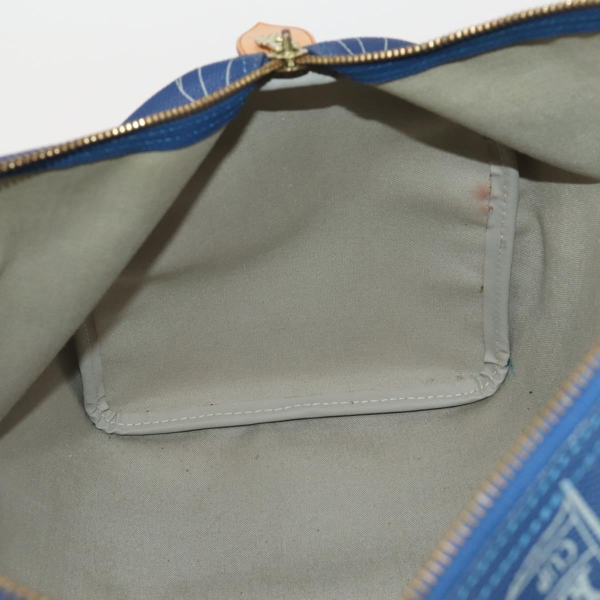 LOUIS VUITTON LV Cup Keepall 45 Boston Bag Blue M80014 LV Auth 198996A