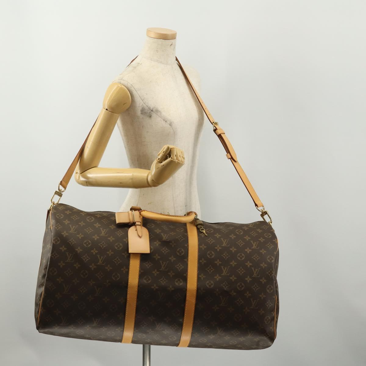 LOUIS VUITTON Monogram Keepall Bandouliere 60 Boston Bag M41412 LV Auth 198997A