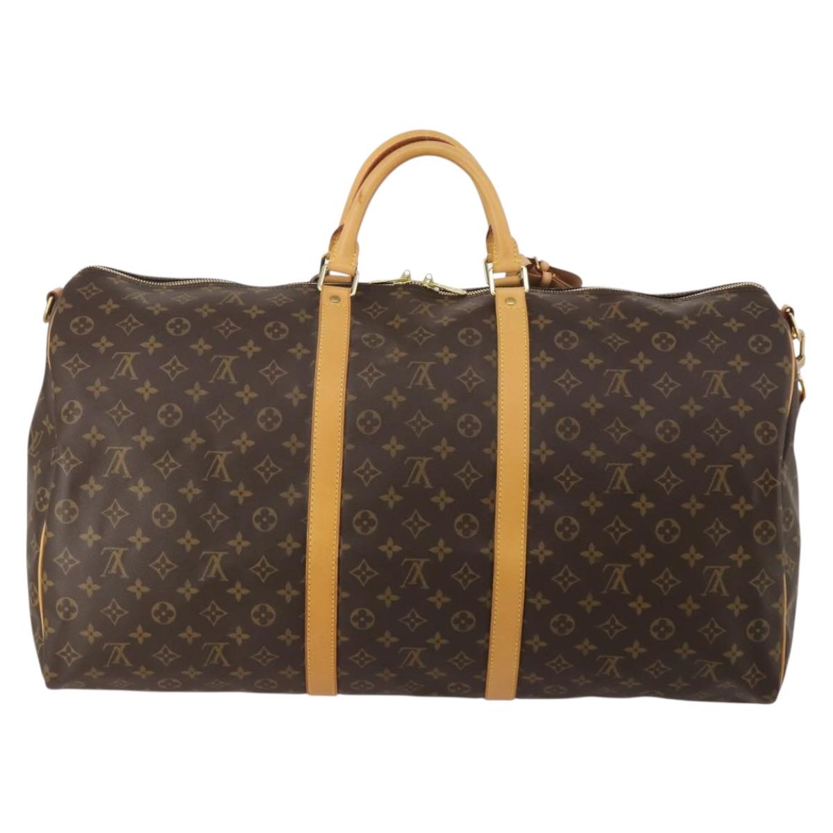 LOUIS VUITTON Monogram Keepall Bandouliere 60 Boston Bag M41412 LV Auth 198997A