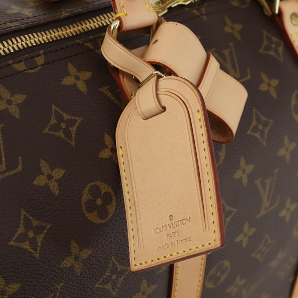 LOUIS VUITTON Monogram Keepall 55 Boston Bag M41424 LV Auth 198998V
