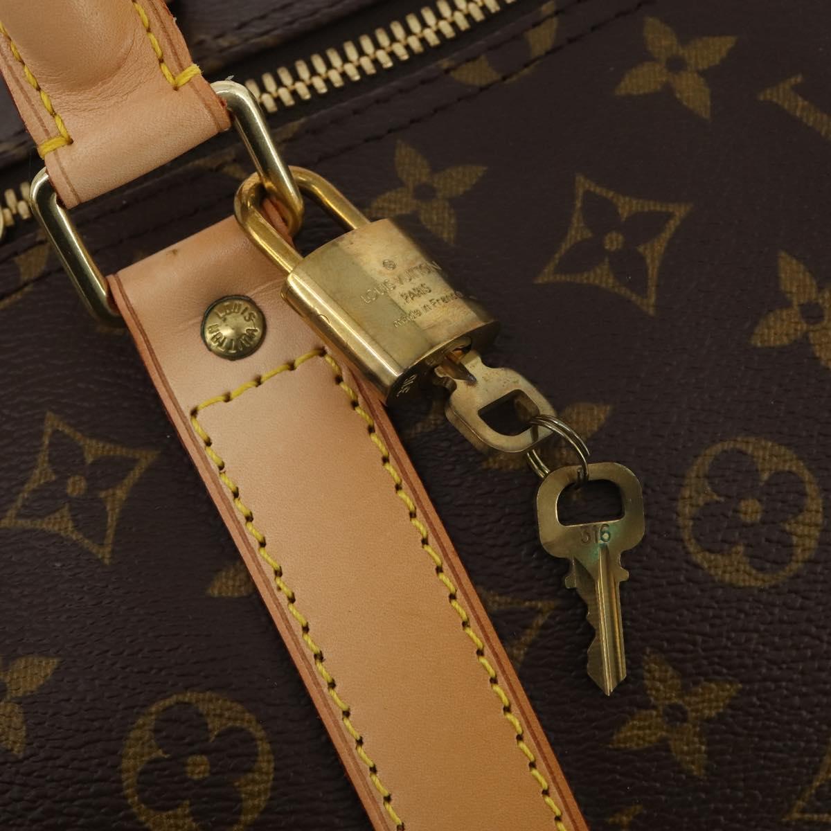 LOUIS VUITTON Monogram Keepall 55 Boston Bag M41424 LV Auth 198998V