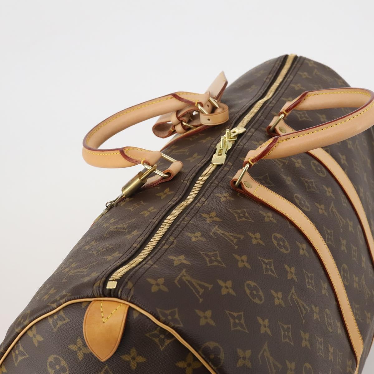 LOUIS VUITTON Monogram Keepall 55 Boston Bag M41424 LV Auth 198998V