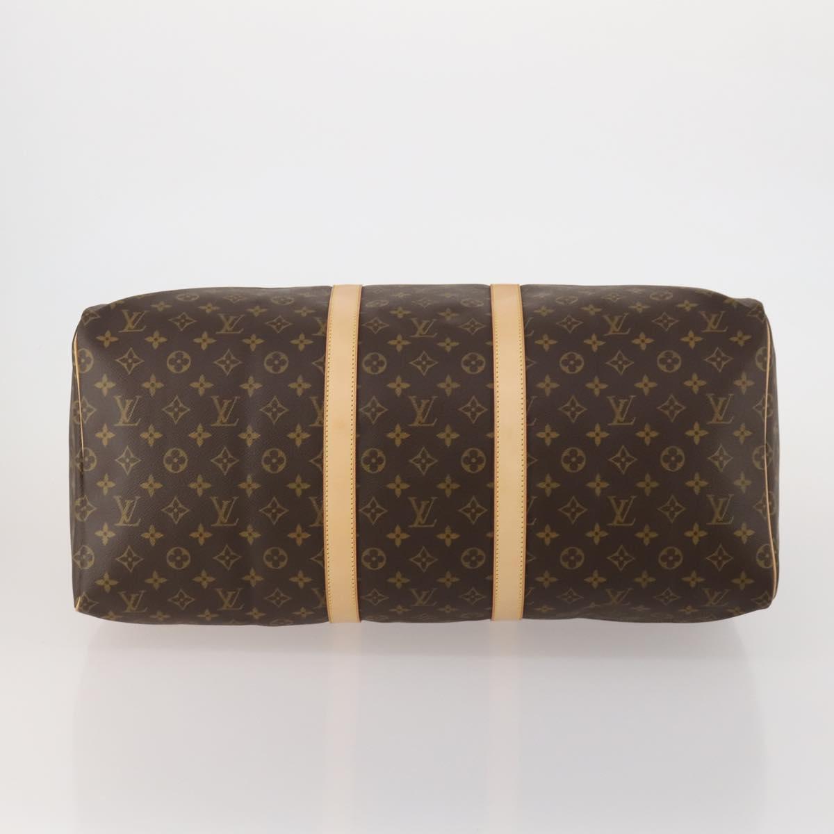 LOUIS VUITTON Monogram Keepall 55 Boston Bag M41424 LV Auth 198998V