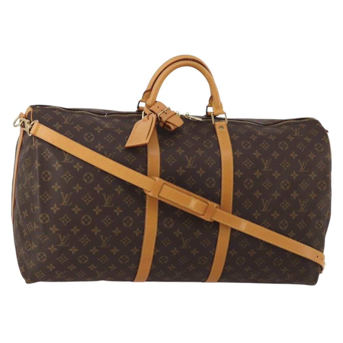 LOUIS VUITTON Monogram Keepall Bandouliere 60 Boston Bag M41412 LV Auth 198999V