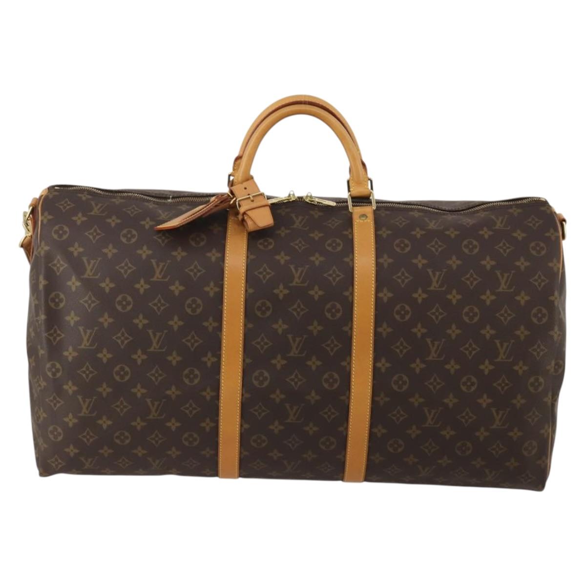 LOUIS VUITTON Monogram Keepall Bandouliere 60 Boston Bag M41412 LV Auth 198999V