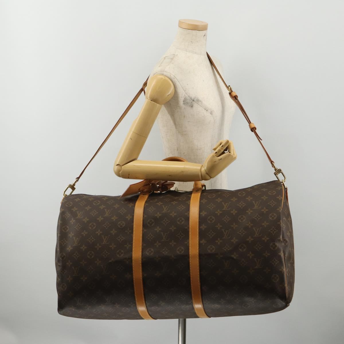 LOUIS VUITTON Monogram Keepall Bandouliere 60 Boston Bag M41412 LV Auth 198999V