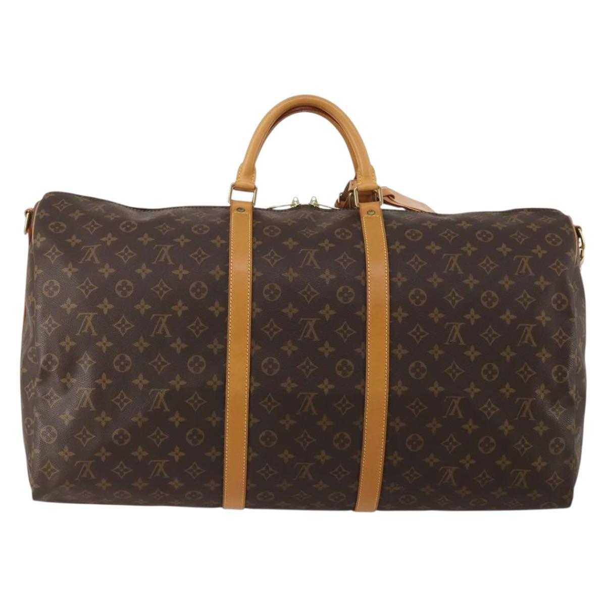 LOUIS VUITTON Monogram Keepall Bandouliere 60 Boston Bag M41412 LV Auth 198999V