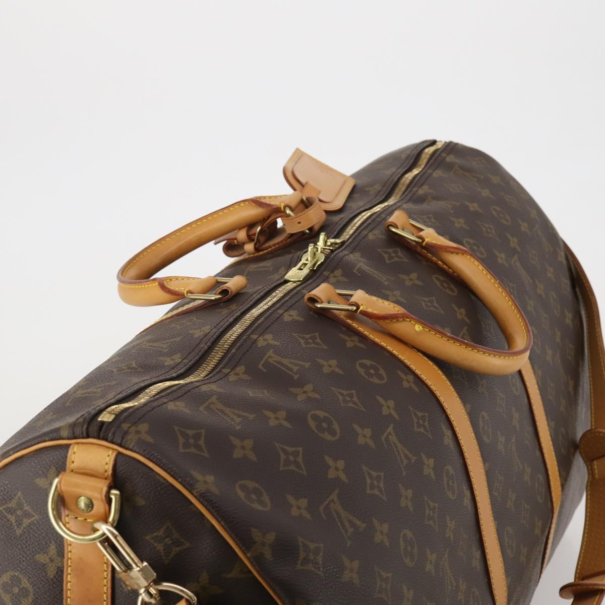 LOUIS VUITTON Monogram Keepall Bandouliere 60 Boston Bag M41412 LV Auth 198999V