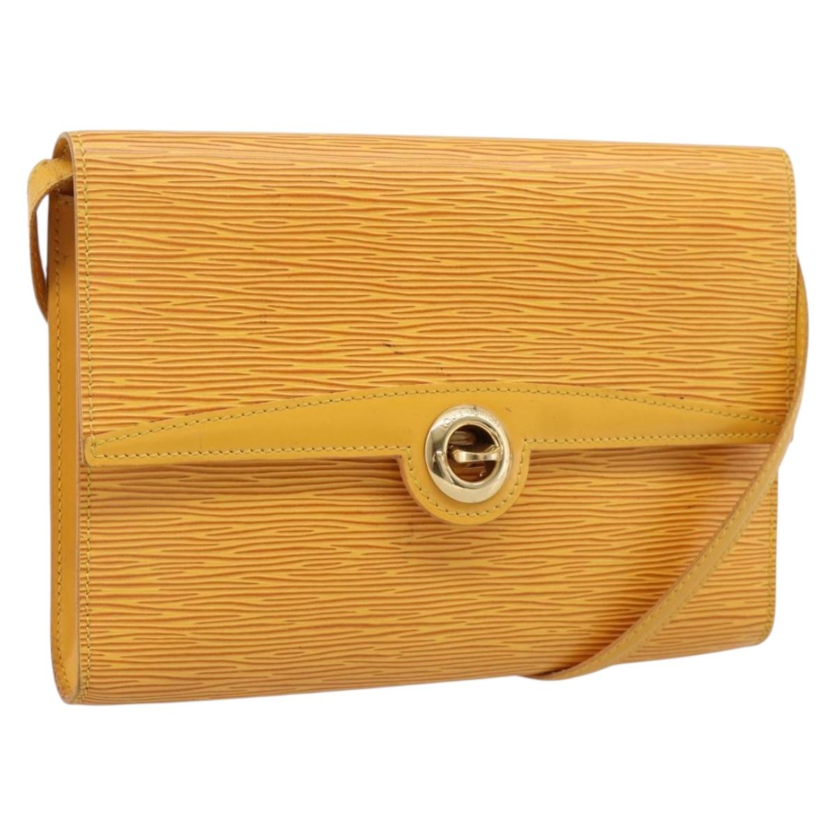 LOUIS VUITTON Epi Pochette Arche Shoulder Bag Yellow M52579 LV Auth 199007