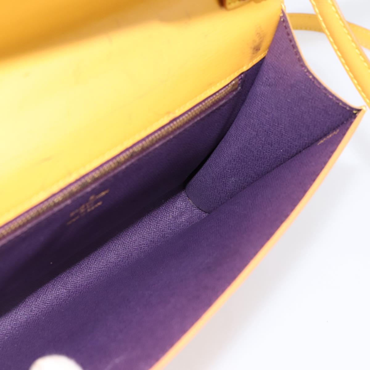 LOUIS VUITTON Epi Pochette Arche Shoulder Bag Yellow M52579 LV Auth 199007