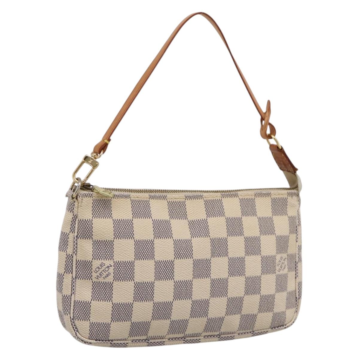 LOUIS VUITTON Damier Azur Pochette Accessoires Pouch N51986 LV Auth 199008