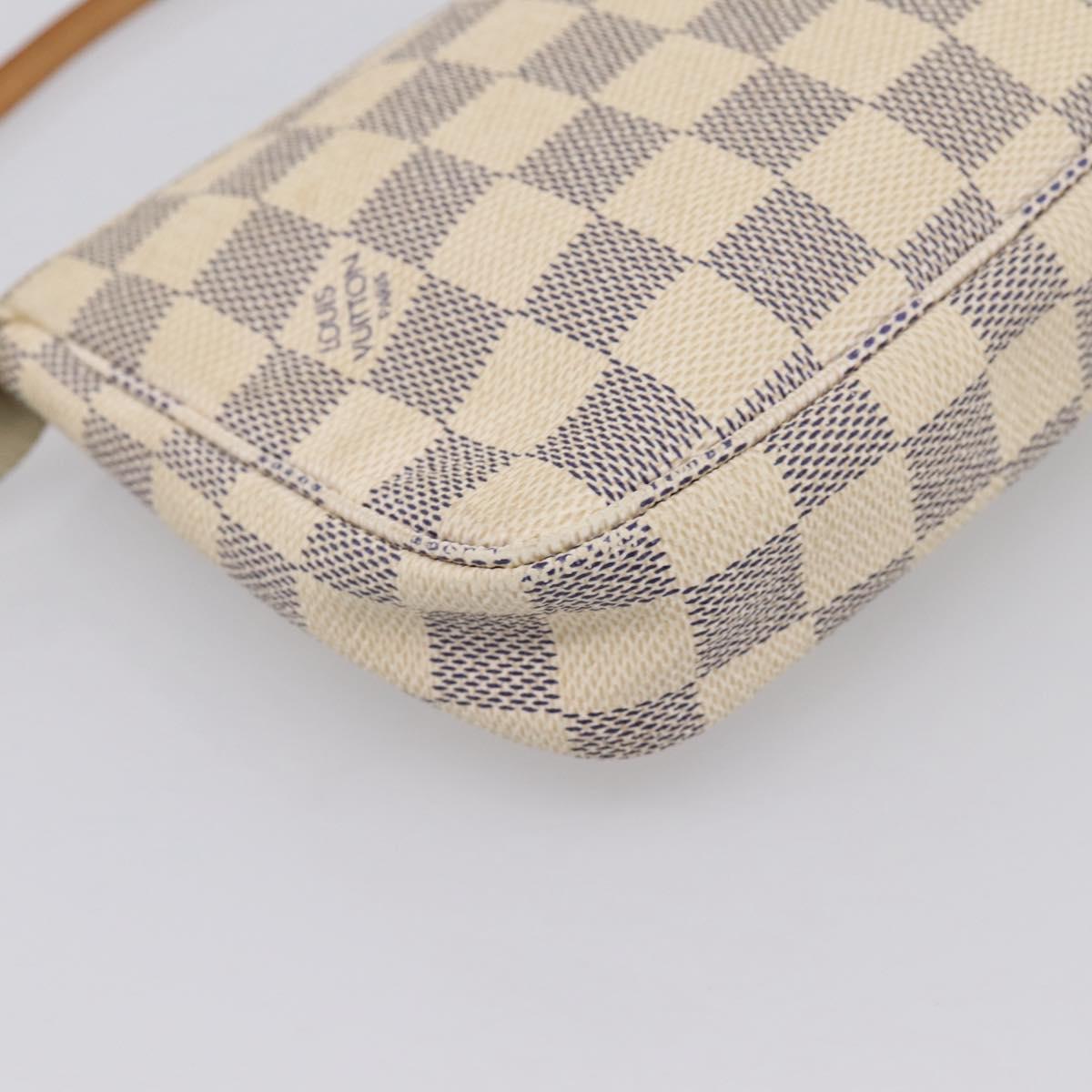 LOUIS VUITTON Damier Azur Pochette Accessoires Pouch N51986 LV Auth 199008