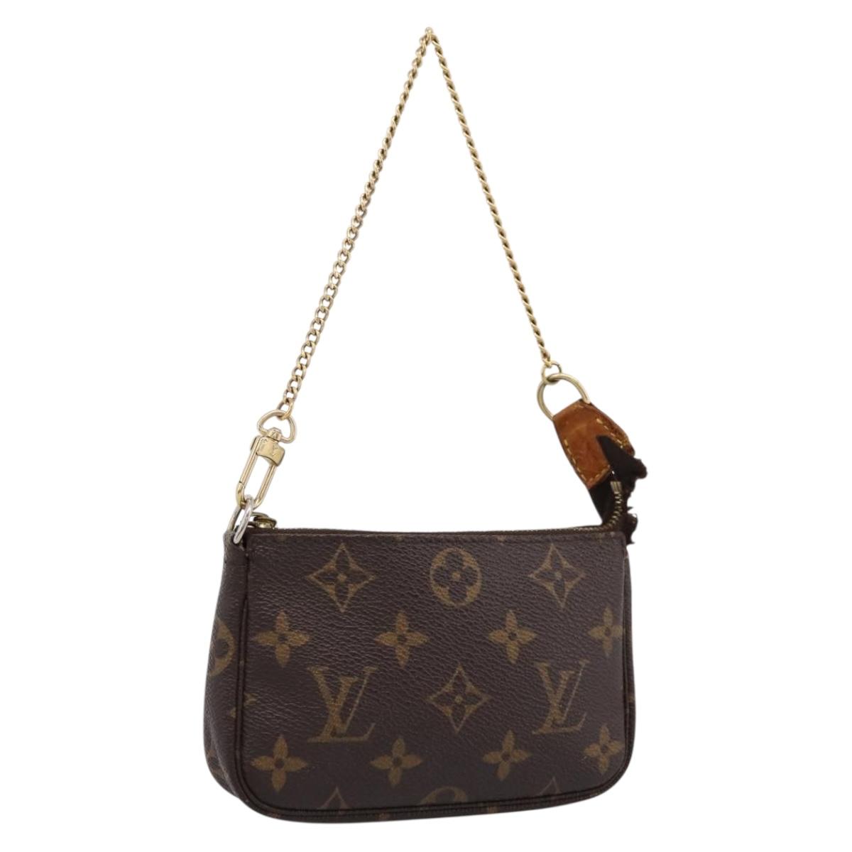 LOUIS VUITTON Monogram Mini Pochette Accessoires Pouch M58009 LV Auth 199009