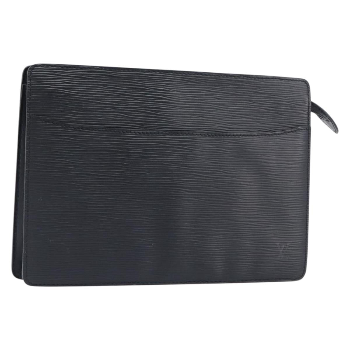LOUIS VUITTON Epi Pochette Homme Clutch Bag Black M52522 LV Auth 199013