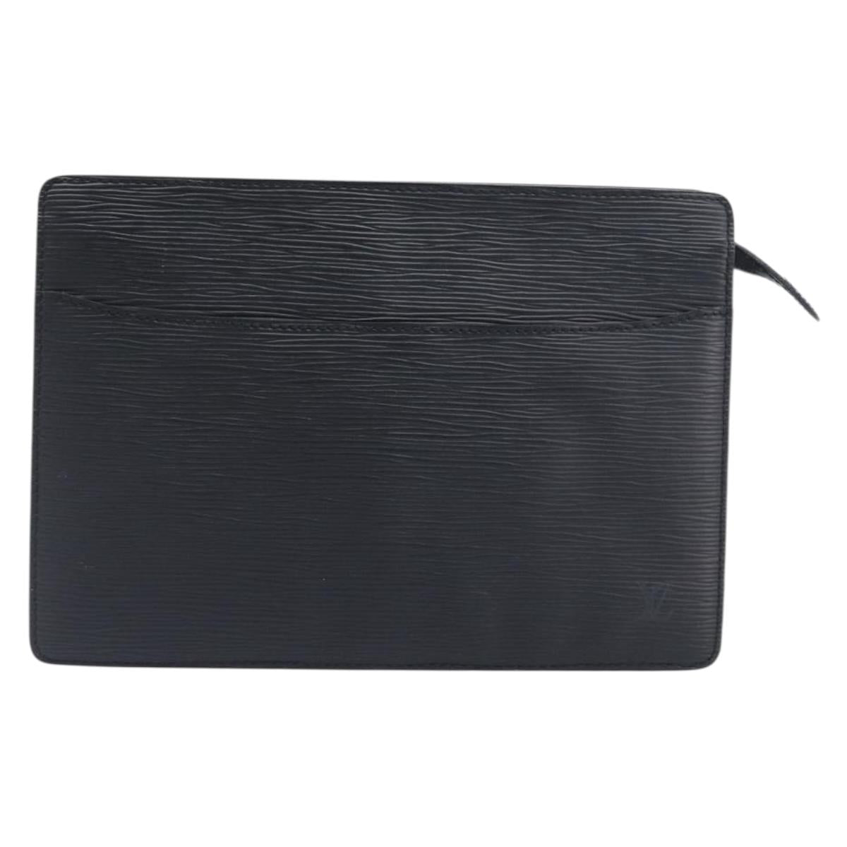 LOUIS VUITTON Epi Pochette Homme Clutch Bag Black M52522 LV Auth 199013