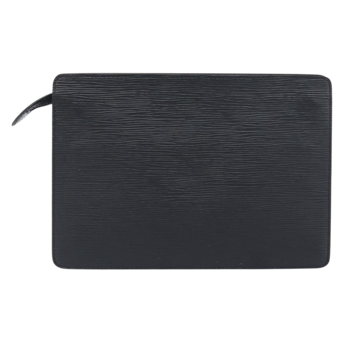 LOUIS VUITTON Epi Pochette Homme Clutch Bag Black M52522 LV Auth 199013