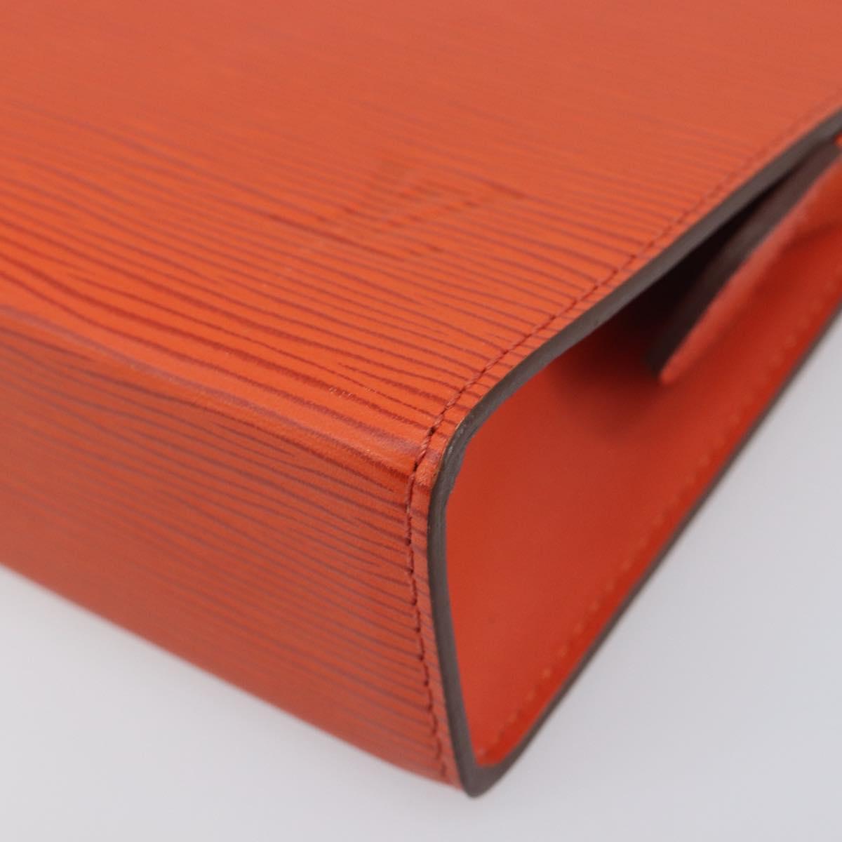 LOUIS VUITTON Epi Posh Toilette 19 Clutch Bag Orange Pimon LV Auth 199014A