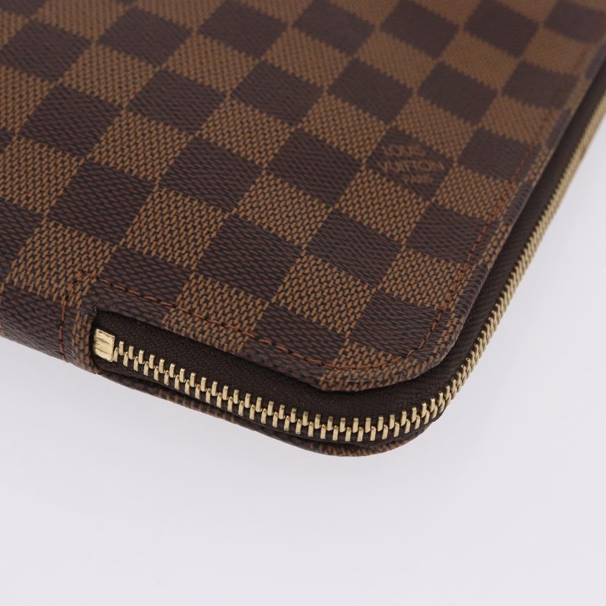 LOUIS VUITTON Damier Ebene Posh Documents Clutch Bag LV Auth 199015A