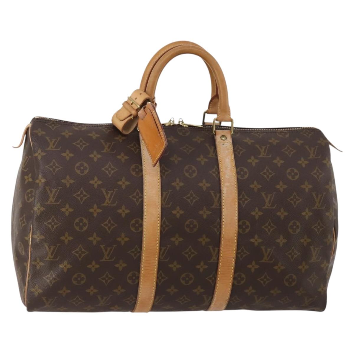 LOUIS VUITTON Monogram Keepall 45 Boston Bag M41428 LV Auth 199016