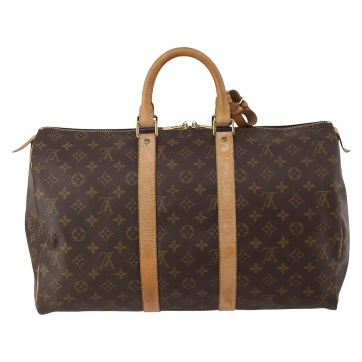 LOUIS VUITTON Monogram Keepall 45 Boston Bag M41428 LV Auth 199016