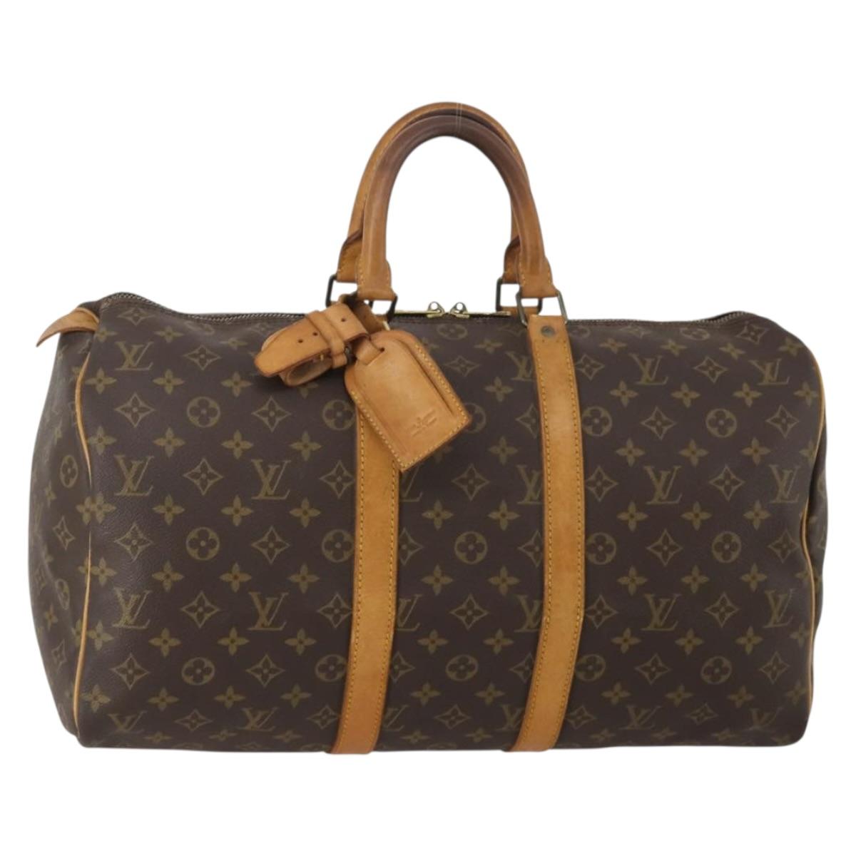 LOUIS VUITTON Monogram Keepall 45 Boston Bag M41428 LV Auth 199017