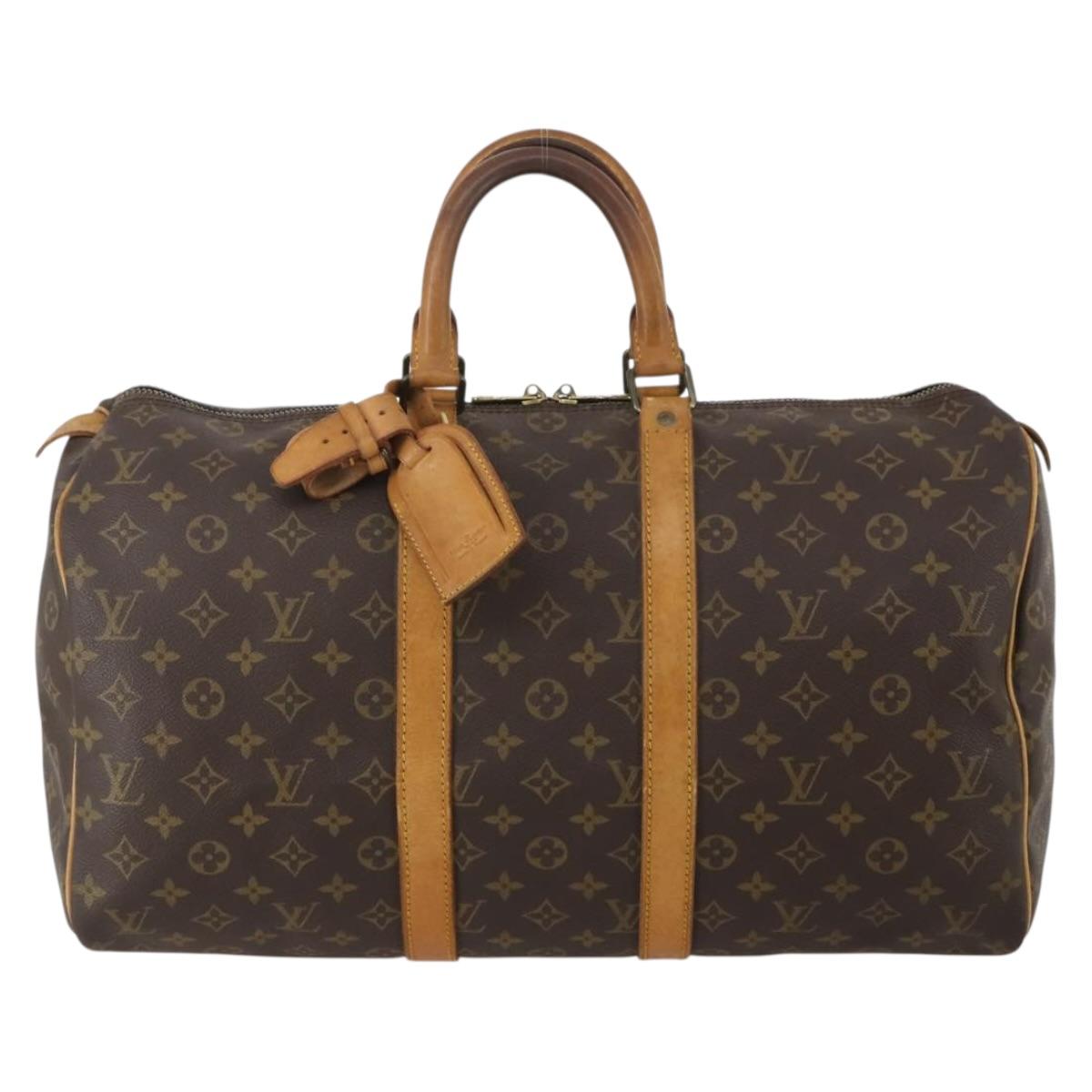 LOUIS VUITTON Monogram Keepall 45 Boston Bag M41428 LV Auth 199017