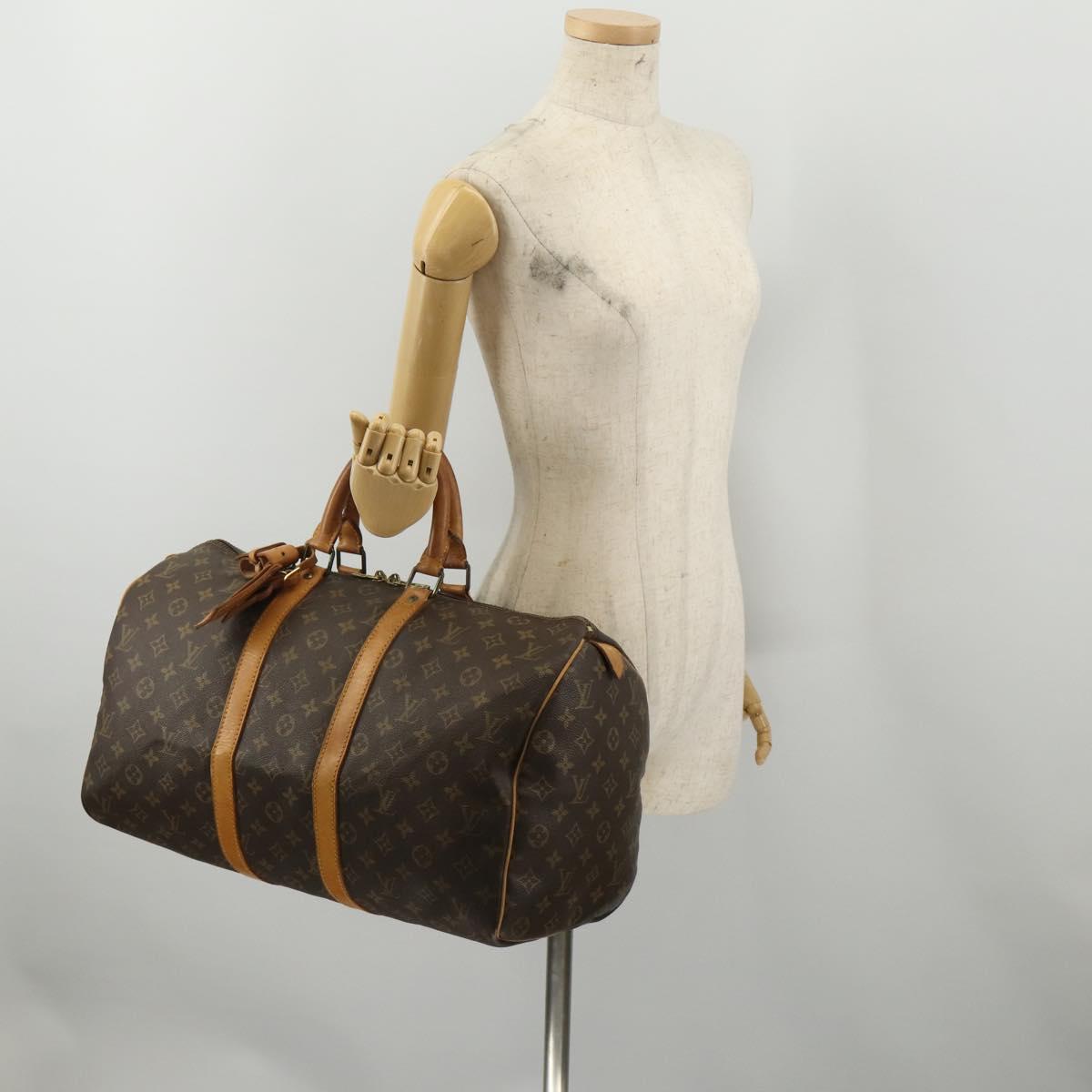 LOUIS VUITTON Monogram Keepall 45 Boston Bag M41428 LV Auth 199017