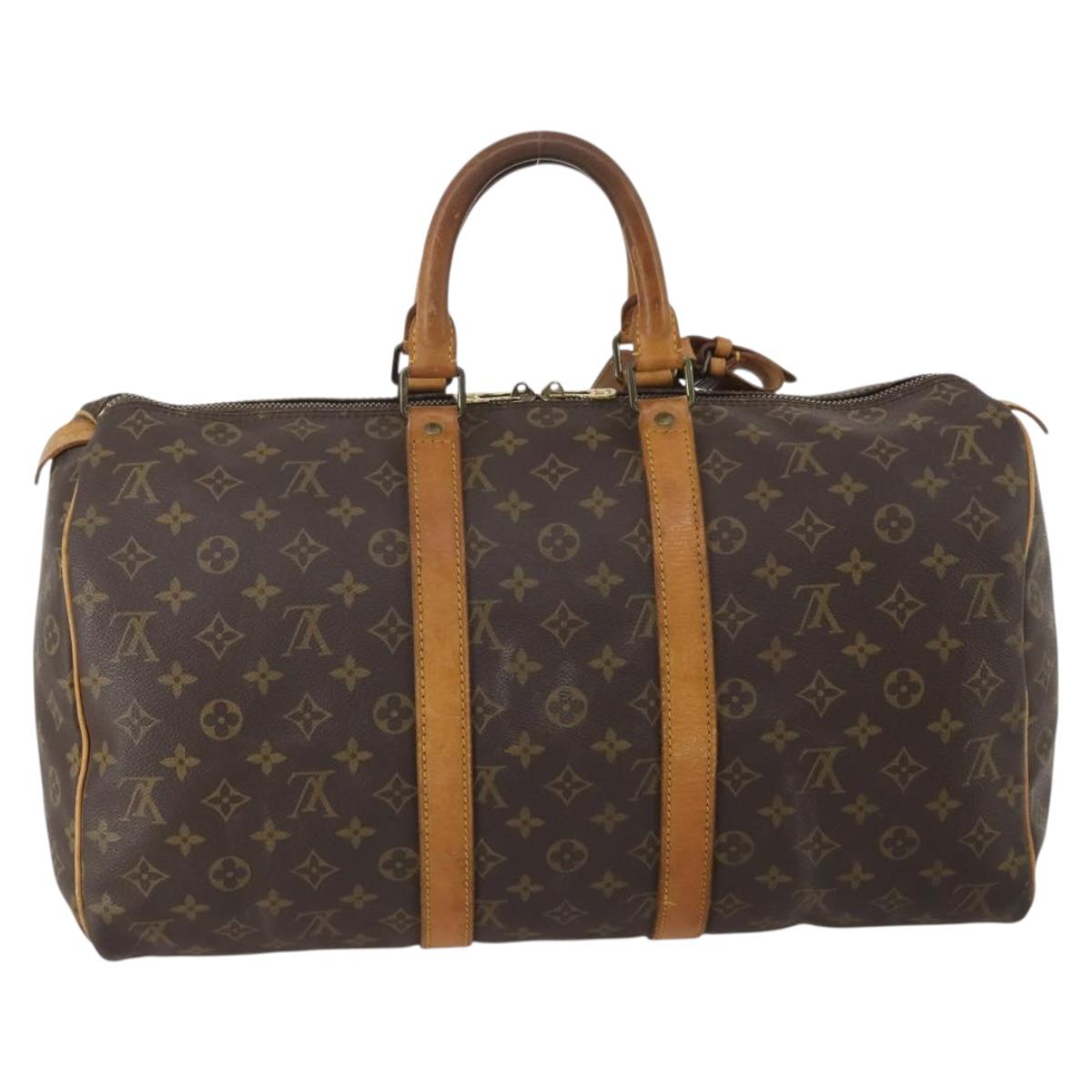 LOUIS VUITTON Monogram Keepall 45 Boston Bag M41428 LV Auth 199017
