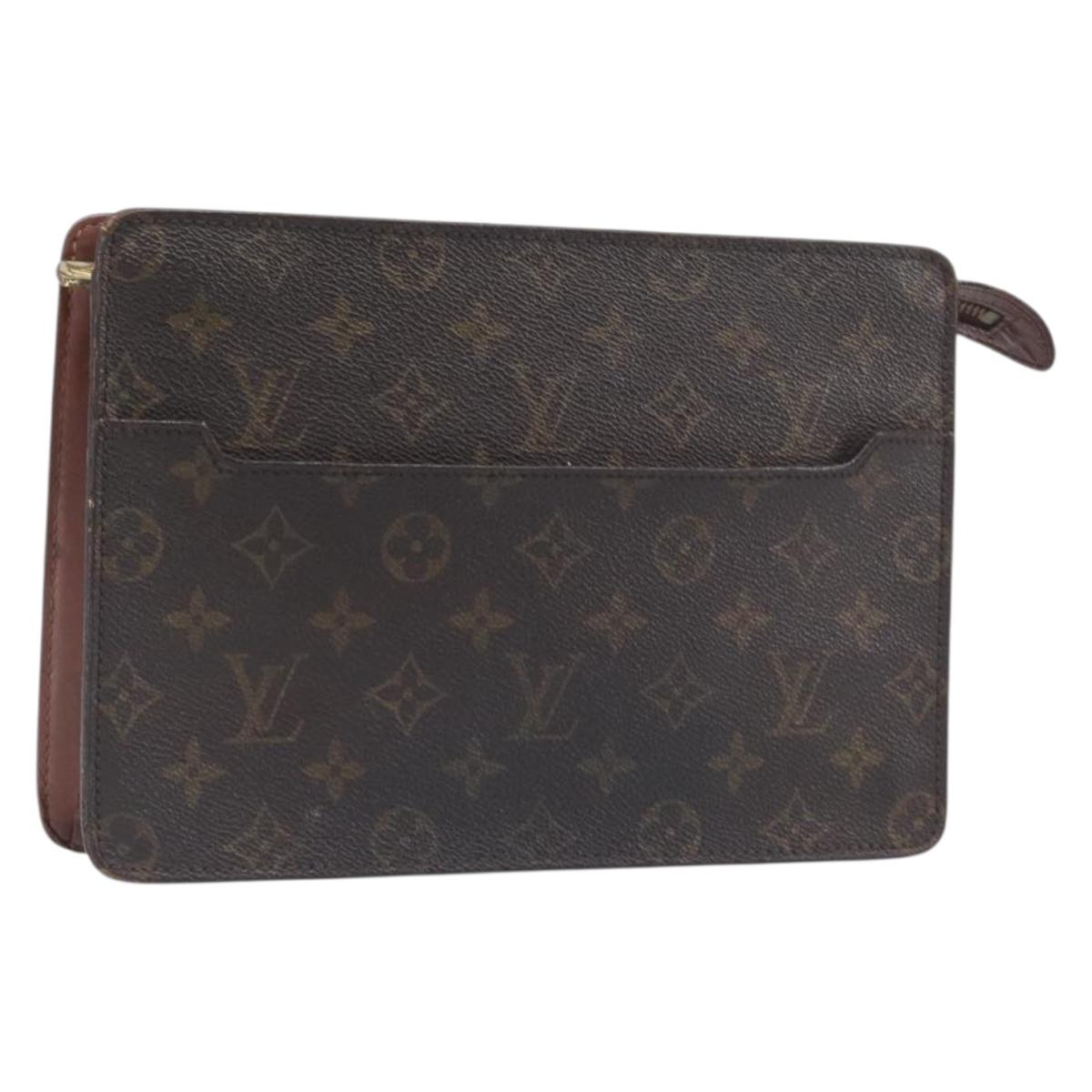 LOUIS VUITTON Monogram Pochette Homme Clutch Bag M51795 LV Auth 199029