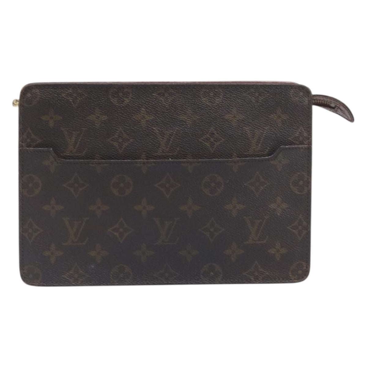 LOUIS VUITTON Monogram Pochette Homme Clutch Bag M51795 LV Auth 199029