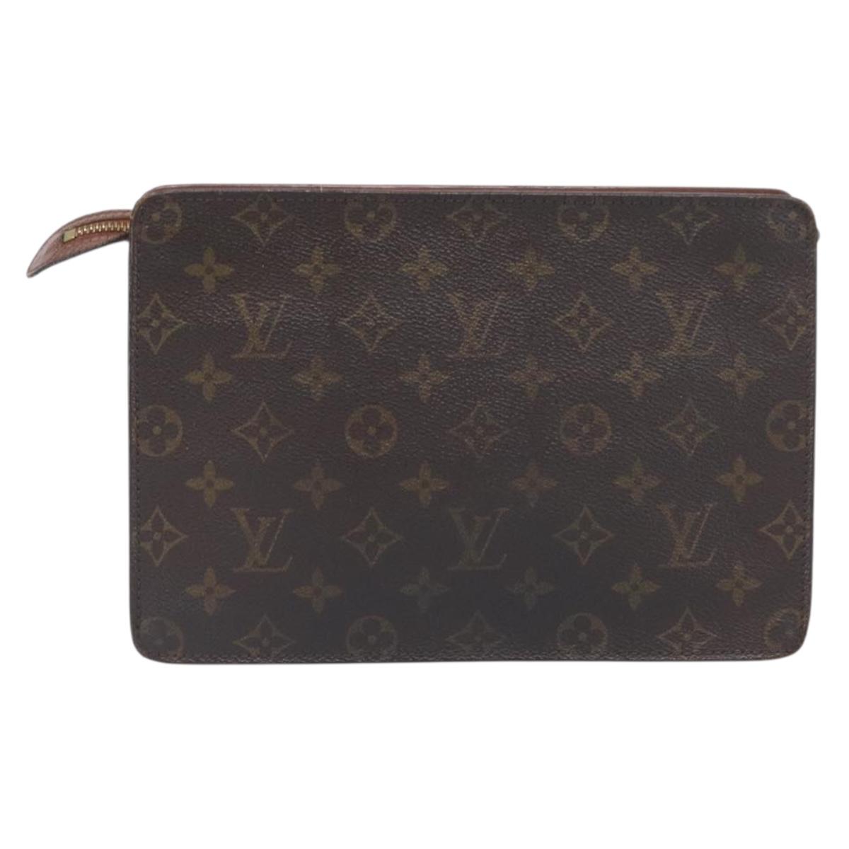 LOUIS VUITTON Monogram Pochette Homme Clutch Bag M51795 LV Auth 199029