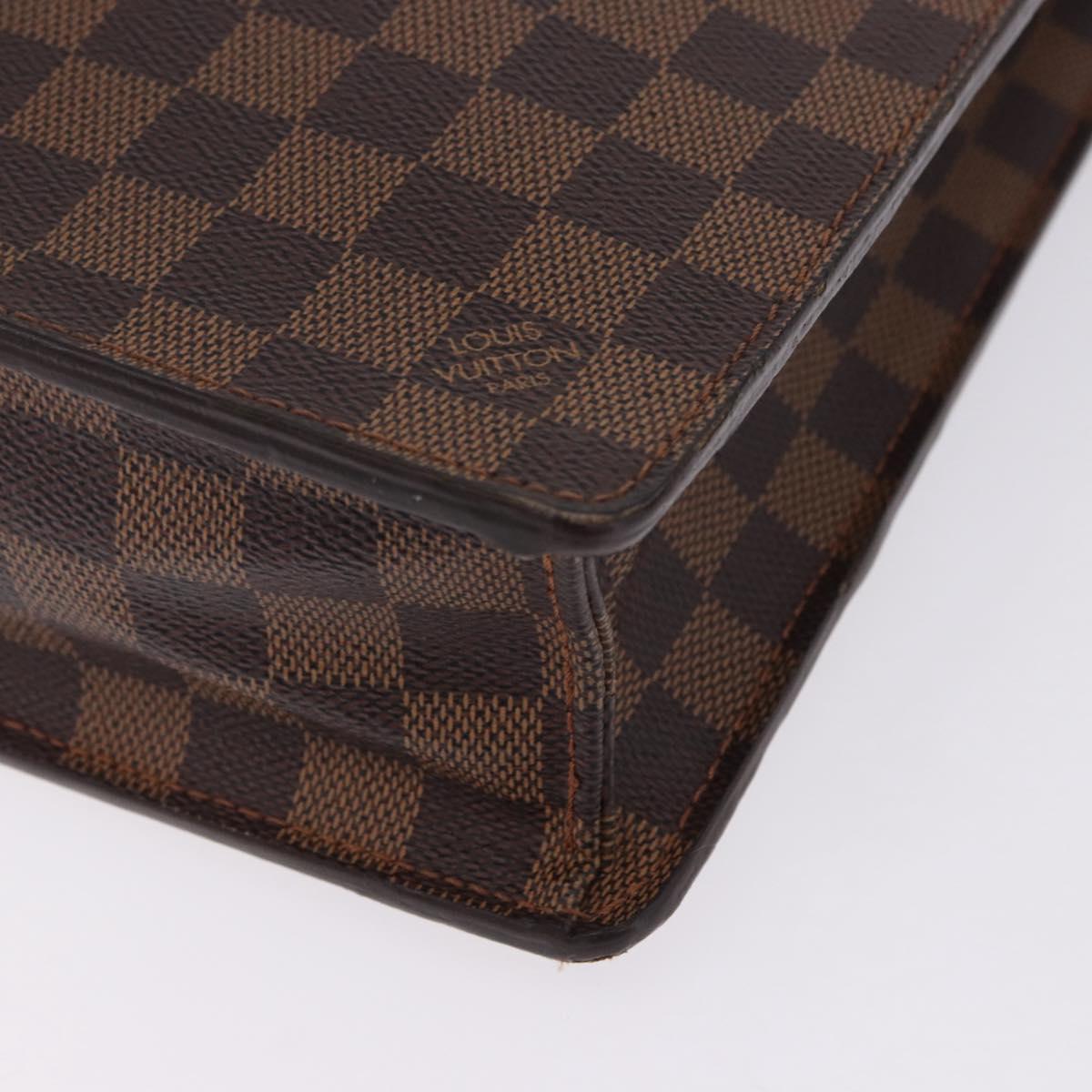 LOUIS VUITTON Damier Ebene Altona GM Business Bag N53312 LV Auth 199030