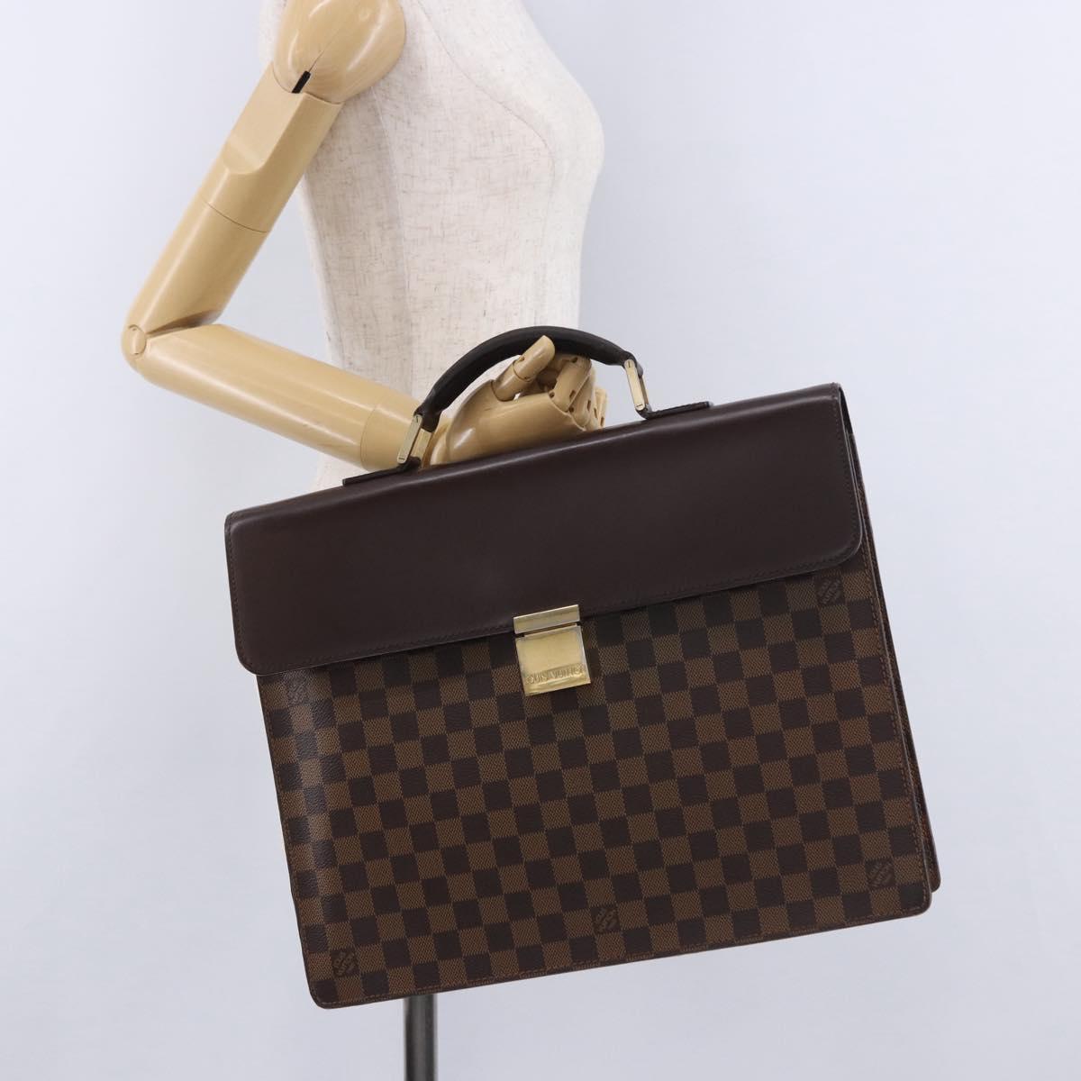 LOUIS VUITTON Damier Ebene Altona GM Business Bag N53312 LV Auth 199030