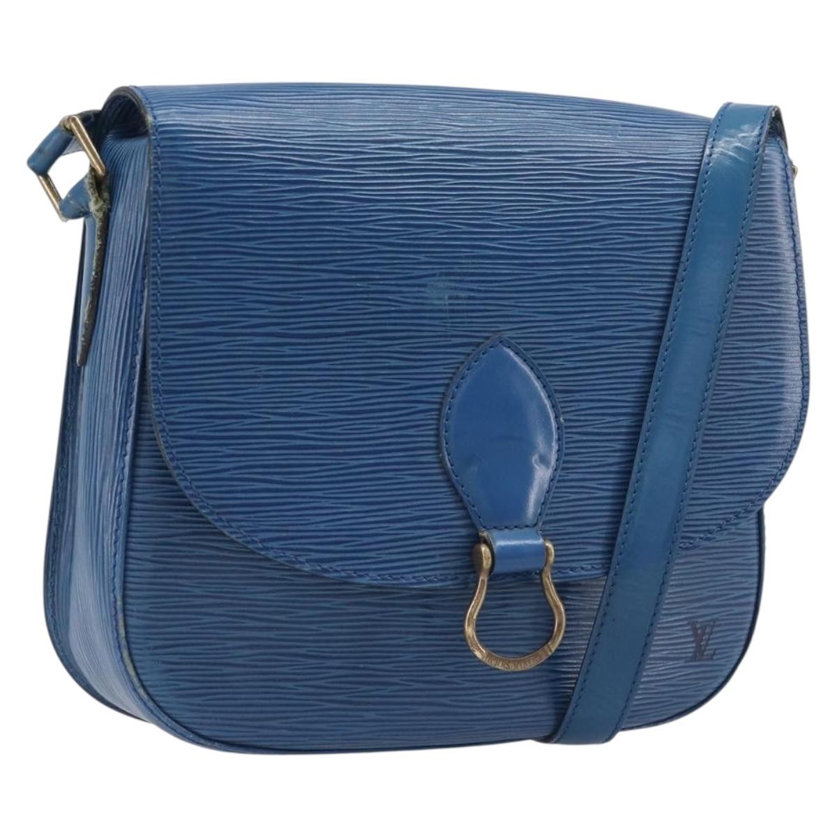 LOUIS VUITTON Epi Saint Cloud GM Shoulder Bag Blue M52195 LV Auth 199031
