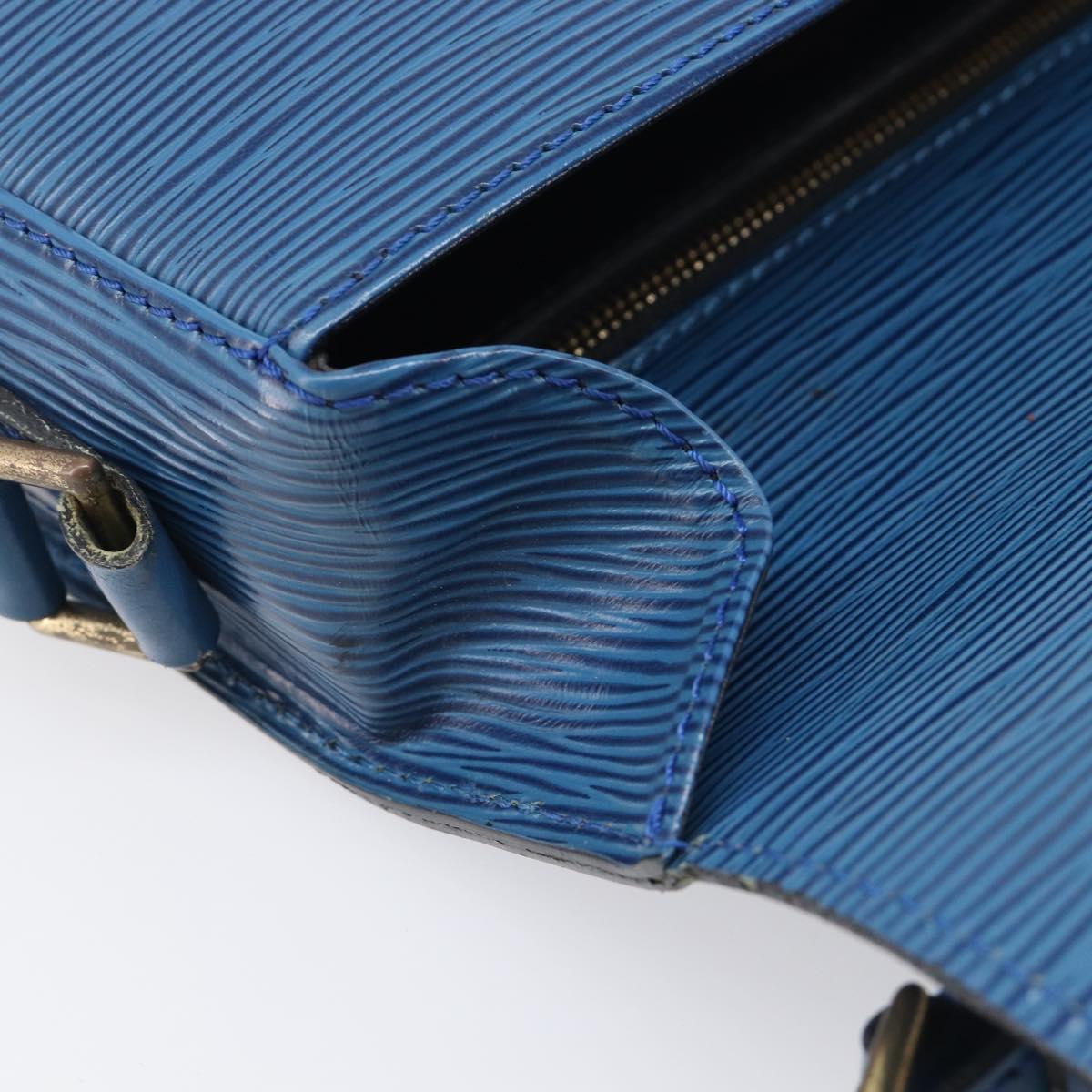 LOUIS VUITTON Epi Saint Cloud GM Shoulder Bag Blue M52195 LV Auth 199031
