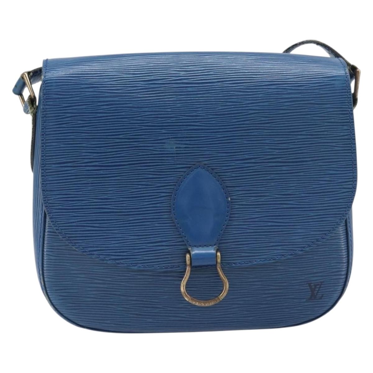 LOUIS VUITTON Epi Saint Cloud GM Shoulder Bag Blue M52195 LV Auth 199031