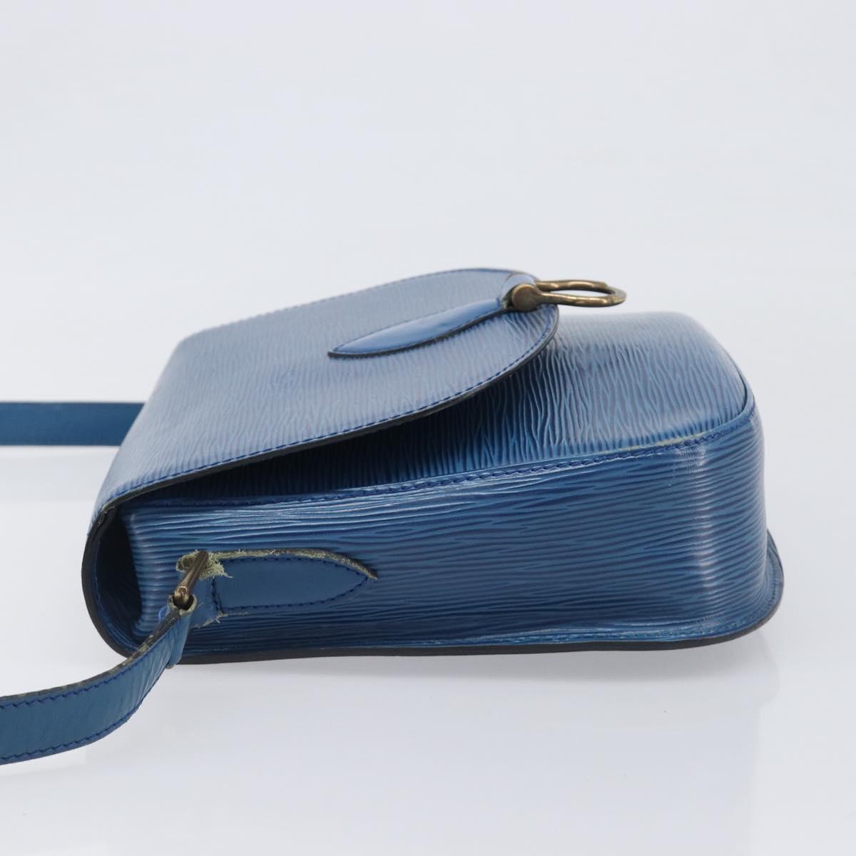 LOUIS VUITTON Epi Saint Cloud GM Shoulder Bag Blue M52195 LV Auth 199031