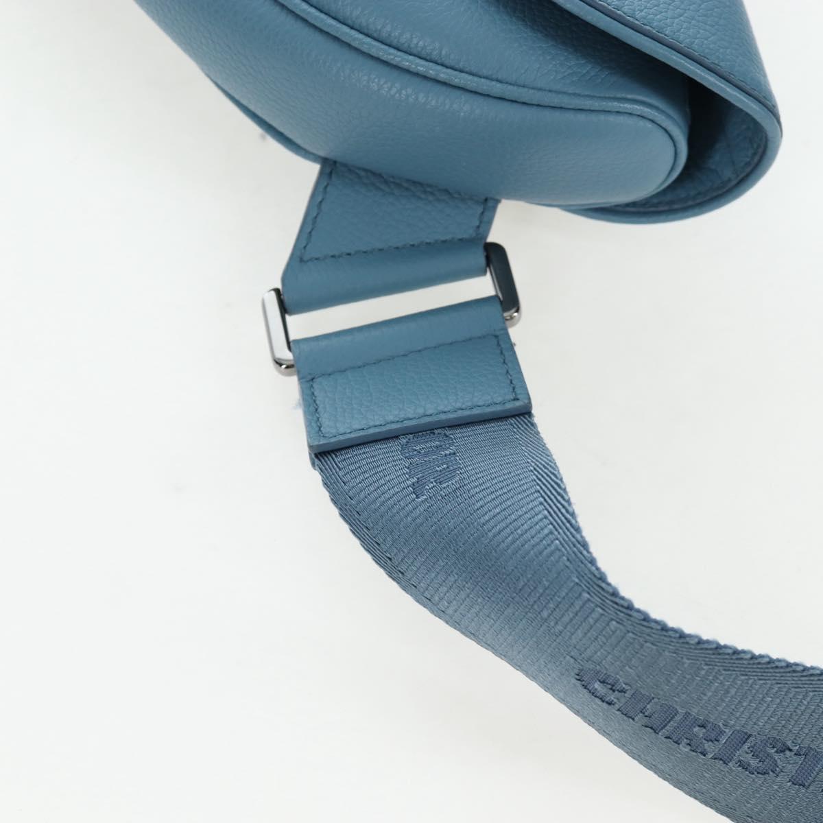 Christian Dior Saddle Bag Leather Stussy Collaboration Light Blue Auth 199040V