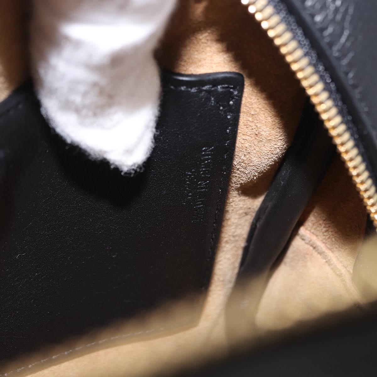 LOEWE Anagram Amazona 16 Hand Bag Canvas 2way Black Gold Tone Auth 199041SAM