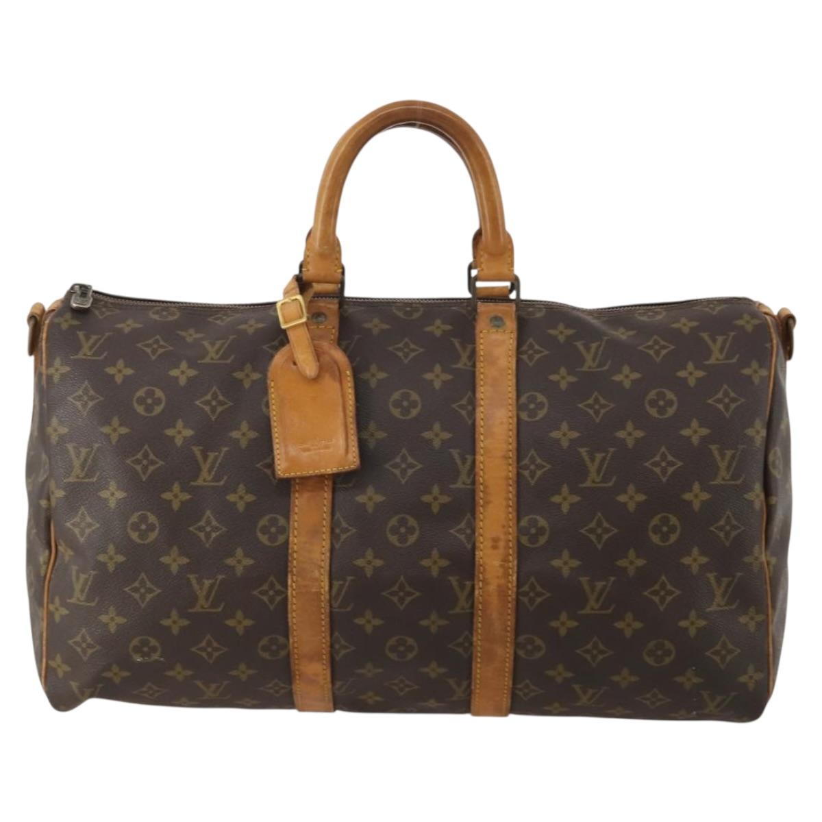 LOUIS VUITTON Monogram Keepall Bandouliere 45 Boston Bag M41418 LV Auth 199044