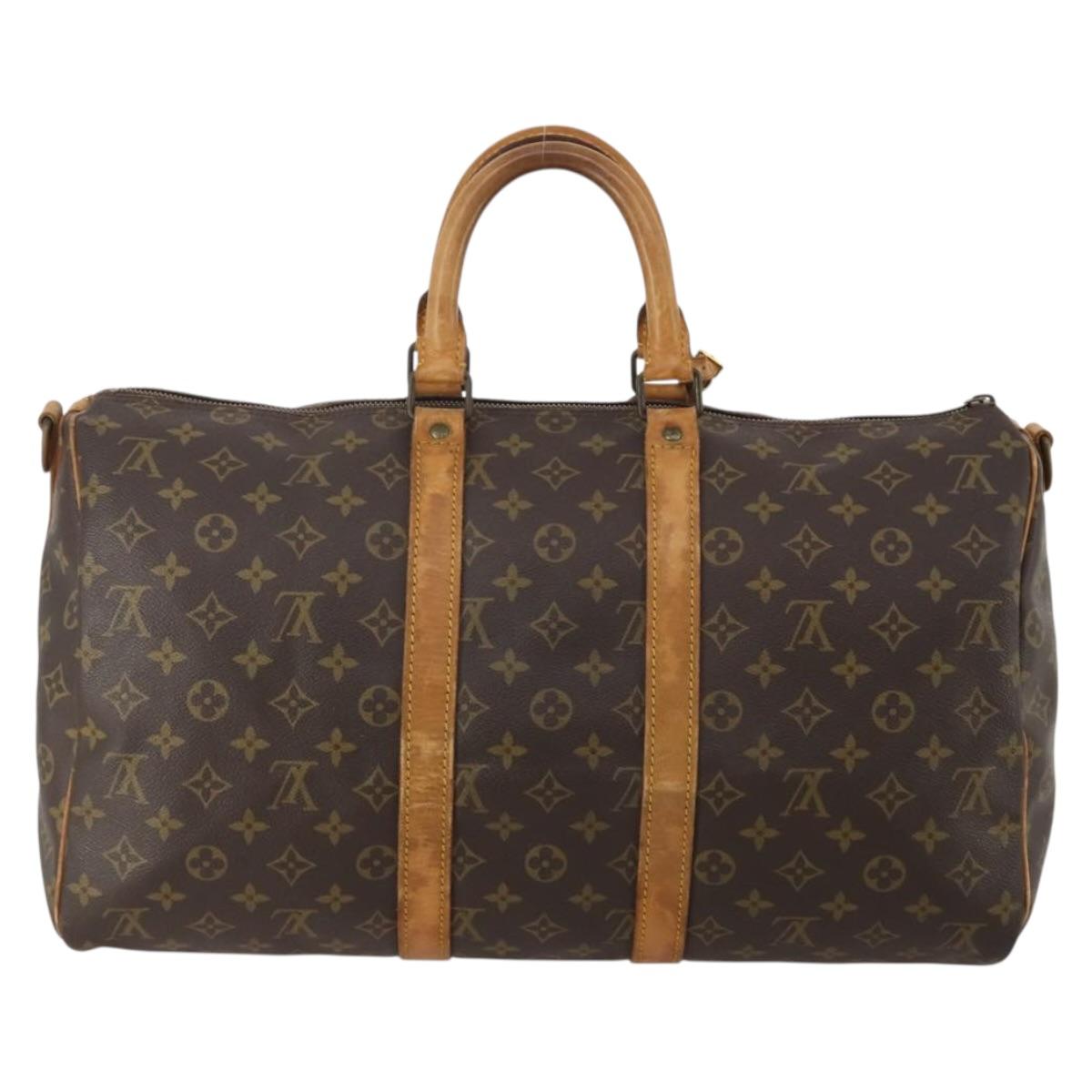 LOUIS VUITTON Monogram Keepall Bandouliere 45 Boston Bag M41418 LV Auth 199044