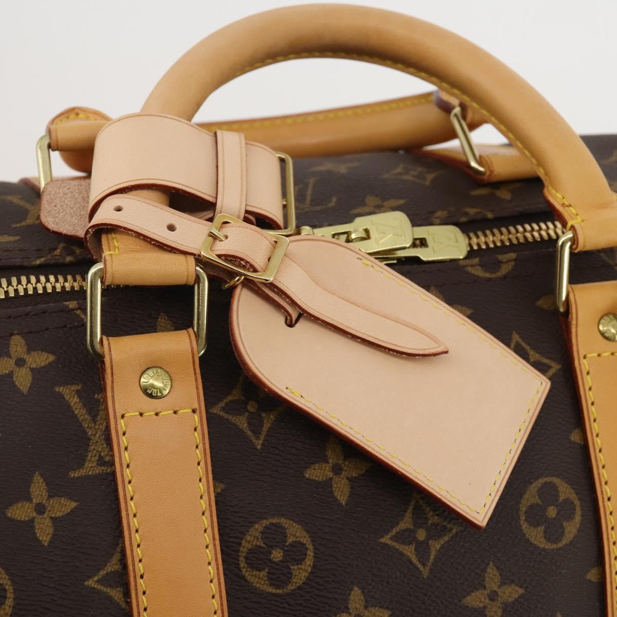 LOUIS VUITTON Monogram Keepall 55 Boston Bag M41424 LV Auth 199046A