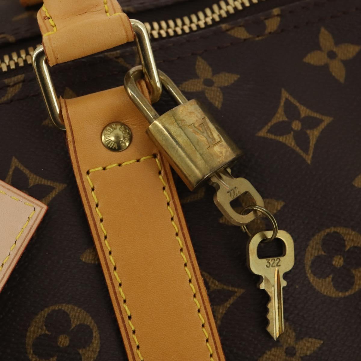 LOUIS VUITTON Monogram Keepall 55 Boston Bag M41424 LV Auth 199046A
