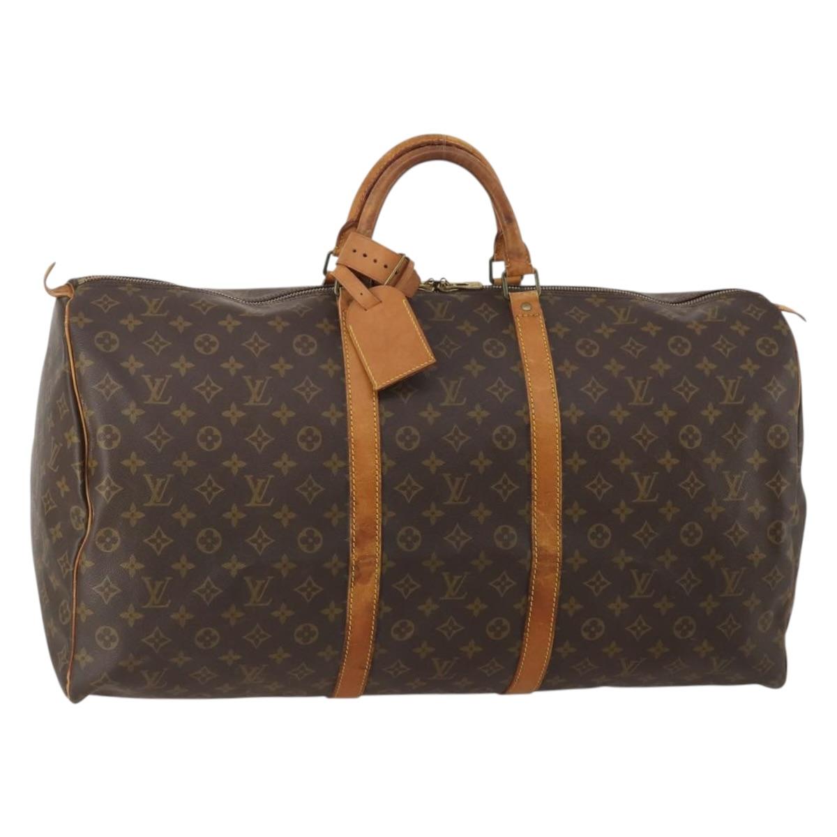 LOUIS VUITTON Monogram Keepall 60 Boston Bag M41422 LV Auth 199048