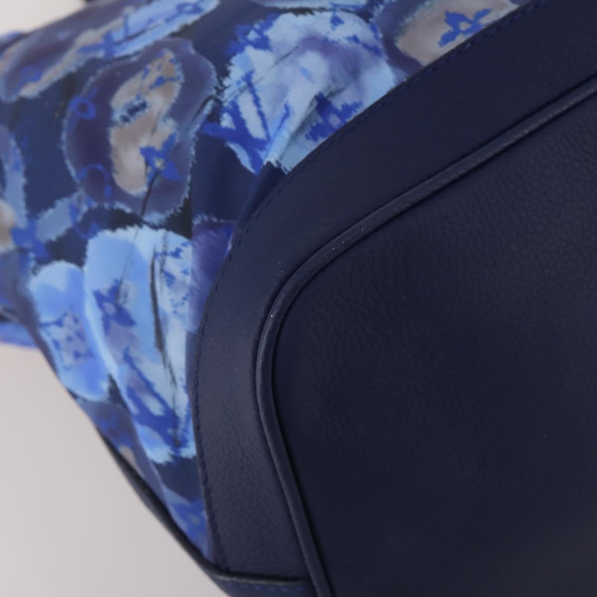 LOUIS VUITTON Monogram Ikat Flower Noeful MM Hand Bag Blue M94312 LV Auth 199052